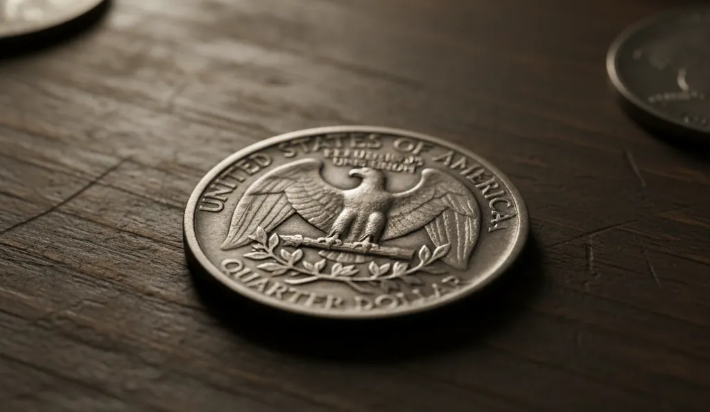 Washington Quarter on the table